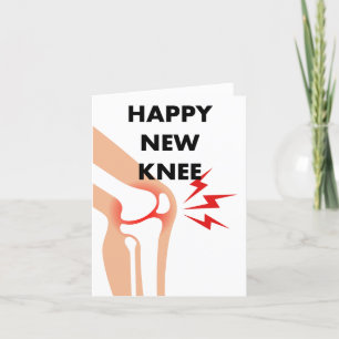 Happy New Knee greeting card (blank)