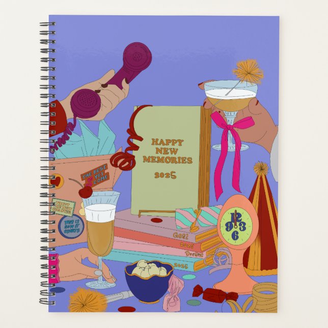 HAPPY NEW MEMORIES SCHEDULE 2025 PLANNER (Front)