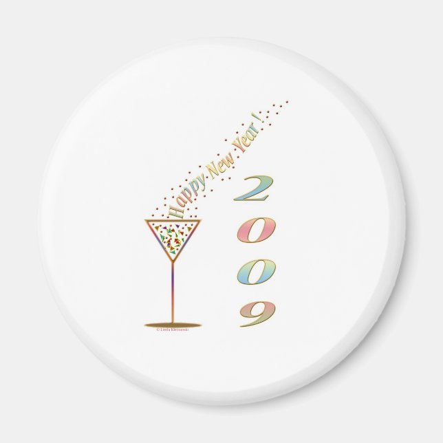 Happy New Year 2009 Magnet (Front)