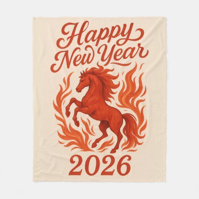Happy new year 2016  fleece blanket (Front)