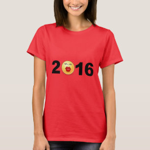 Happy New Year 2016 Funny Sweet Kiss Number T-Shirt