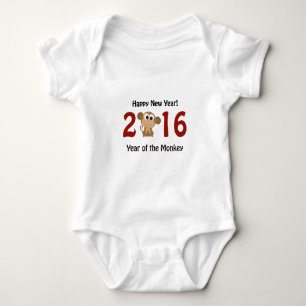 Happy New Year 2016 Year Of the Monkey Baby Bodysuit