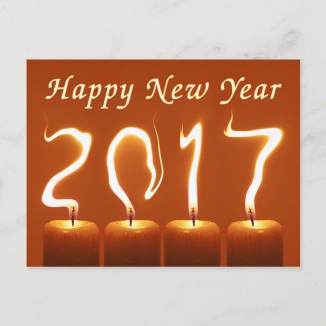 Happy new year 2017 holiday postcard (Front)
