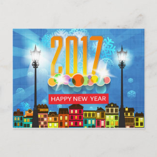 happy new year 2017 holiday postcard