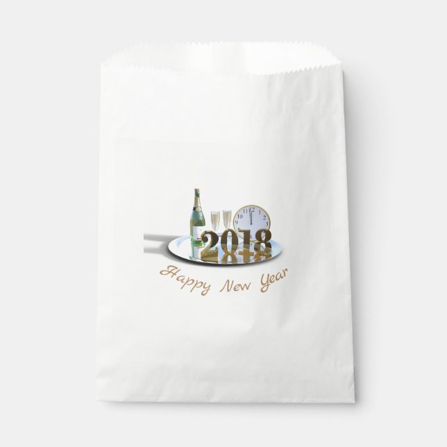 Happy New Year 2018 Favour Bags (Front)