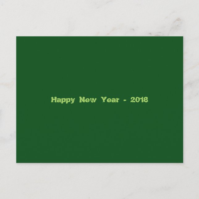 Happy new year 2018 holiday postcard (Front)