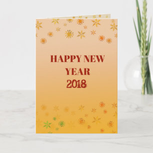 Happy New Year 2018 Postacrd Holiday Card