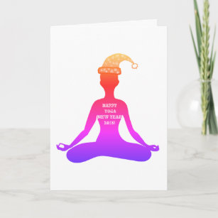 New year yoga Funny Yoga Cards | Zazzle UK
