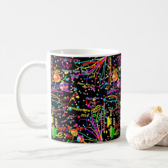 Happy New Year 2019 Mug (With Donut)