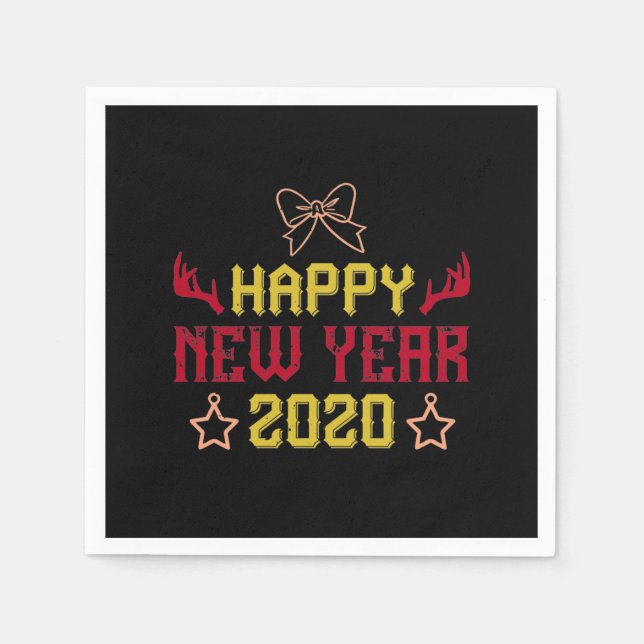 Happy New Year 2020 2 Napkin (Front)