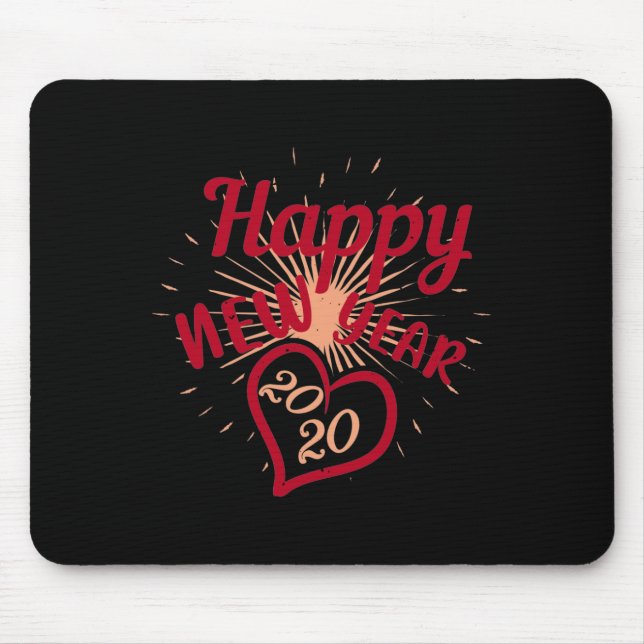 Happy New Year 2020 Mouse Mat (Front)