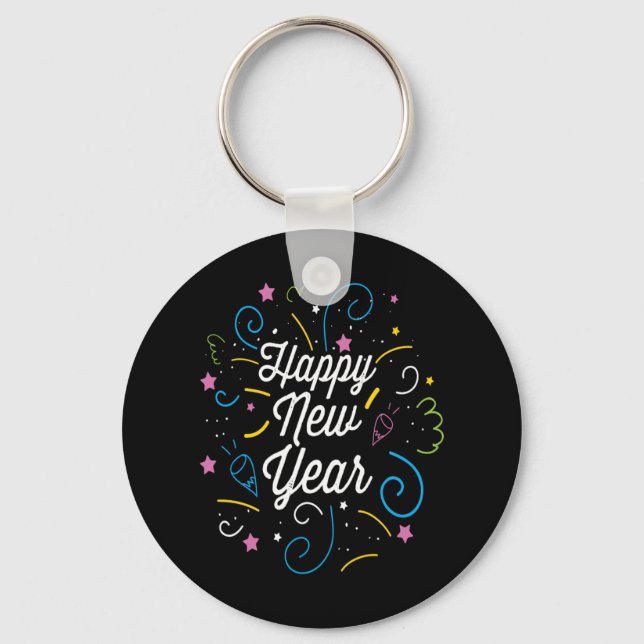 Happy New Year 2020 Party Decorations Celebration  Key Ring (Front)