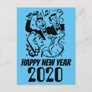 Happy New Year 2020 Postcard