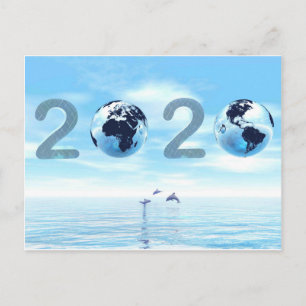 Happy New Year 2020 Postcard