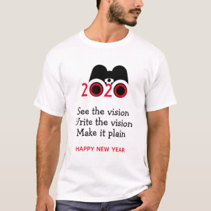 HAPPY NEW YEAR 2020 Vision Binoculars Customised T-Shirt