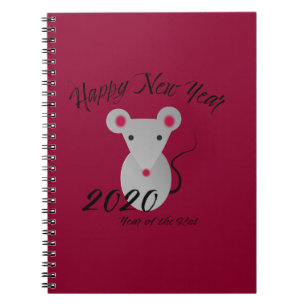 Happy New Year 2020 Year of the Rat Notebook