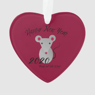 Happy New Year 2020 Year of the Rat Ornament