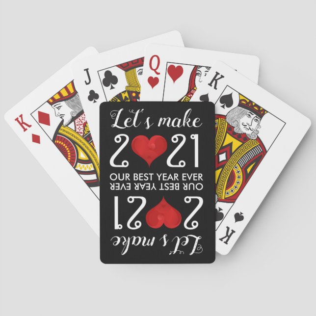Happy New Year 2021 Best Year Ever Playing Cards (Back)
