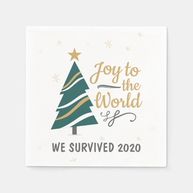 Happy New Year 2021 Celebration Paper Napkin (Front)