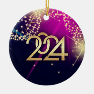 Happy New Year 2021 Ceramic Tree Decoration