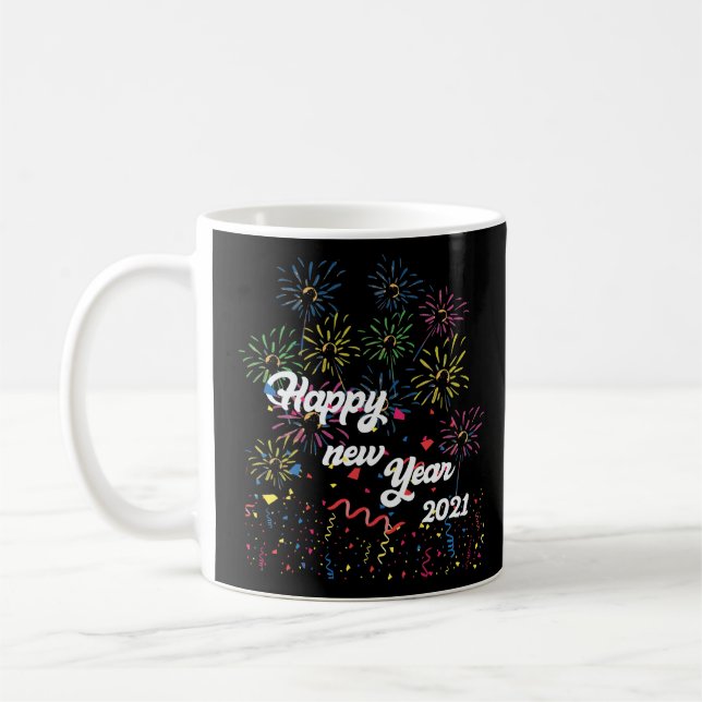 happy new year 2021 coffee mug (Left)
