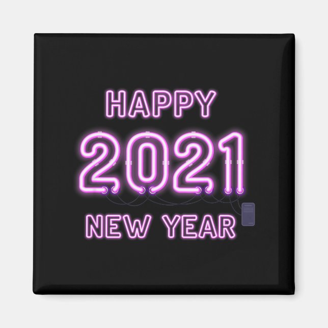 Happy New Year 2021 New Years Eve 2020 Party Suppl Magnet (Front)