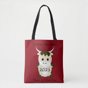 Happy New Year 2021 Year of the Ox Tote Bag