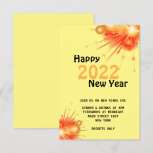 happy new year 2022 holiday invitation