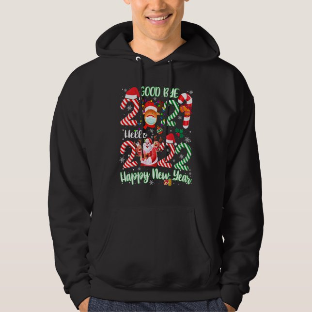 Happy New Year 2022 New Years Eve Goodbye 2021 Paj Hoodie (Front)