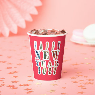 Happy new year 2022    paper cups