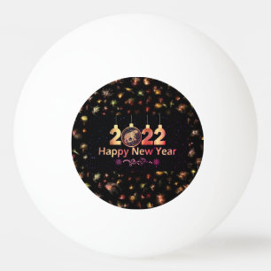 Happy New Year 2022 Ping Pong Ball