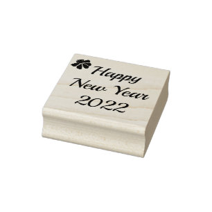 Happy New Year 2022 rubber stamp
