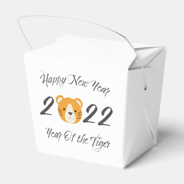 Happy New Year 2022 Year of the Tiger Favour Box (Back Side)