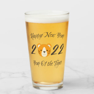 Happy New Year 2022 Year of the Tiger Glass