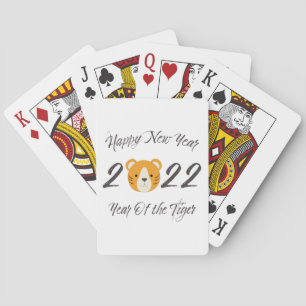 Happy New Year 2022 Year of the Tiger Playing Cards