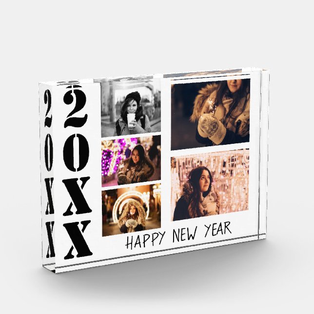 Happy New Year 2023 5 Photo Collage Block (Left)