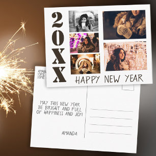 Happy New Year 2023 5 Photo Collage Postcard