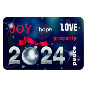 Happy New Year 2023. Christmas Bauble Magnet