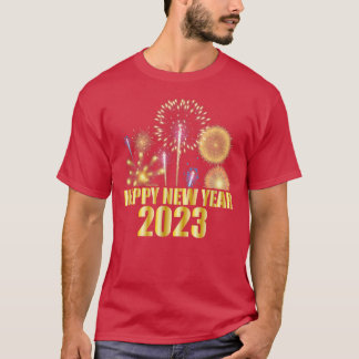 Happy New Year 2023 Fireworks Welcome 2023 Celebra T-Shirt