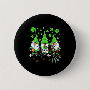 Happy New Year 2023 Gnomes Irish Patrick Day Famil 6 Cm Round Badge