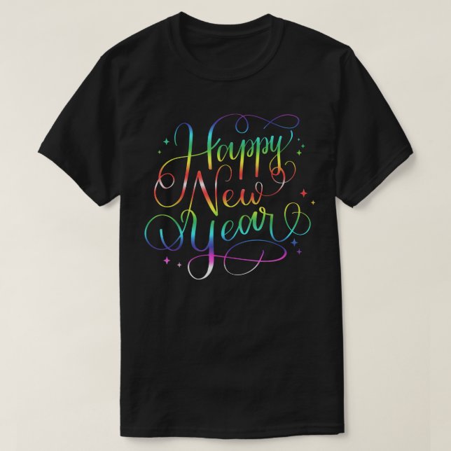 Happy New Year 2023 Retro Disco Ball New Years eve T-Shirt (Design Front)