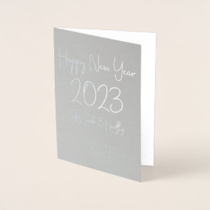 Happy New Year 2023 Stay Safe and Healthy Foil Car Card