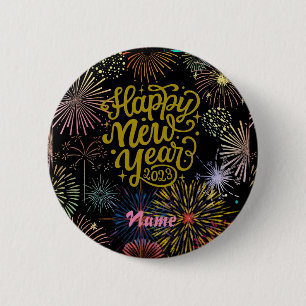 Happy New Year 2023 Thunder_Cove  6 Cm Round Badge