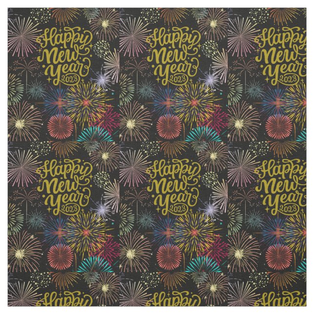 Happy New Year 2023 Thunder_Cove  Fabric (Swatch)