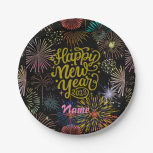 Happy New Year 2023 Thunder_Cove Paper Plate