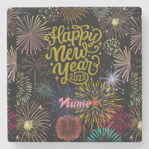 Happy New Year 2023 Thunder_Cove  Stone Coaster