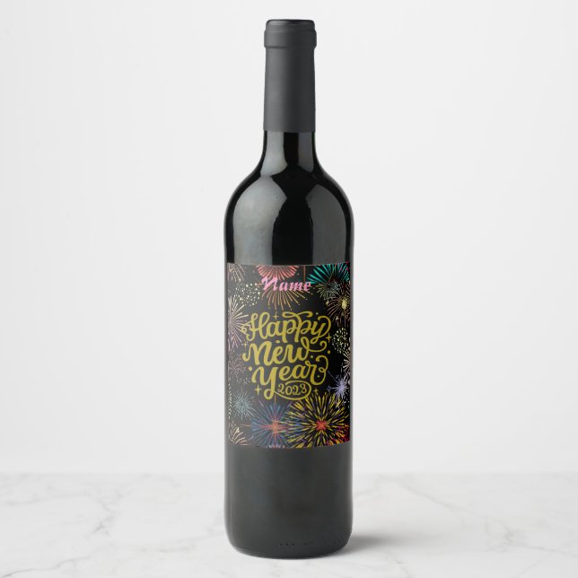 Happy New Year 2023 Thunder_Cove Wine Label (Front)