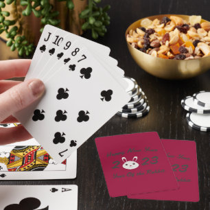 Happy New Year 2023 Year of the Rabbit Playing Cards