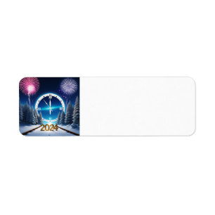 Happy New Year 2024 address label