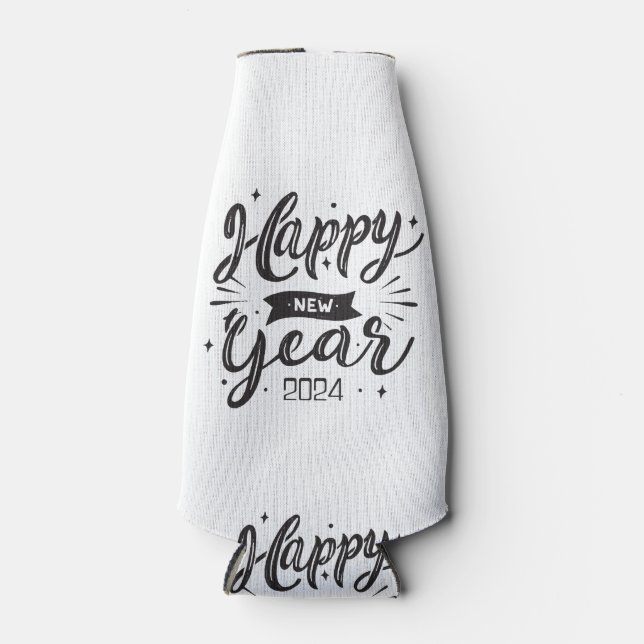Happy new year 2024  bottle cooler (Front)